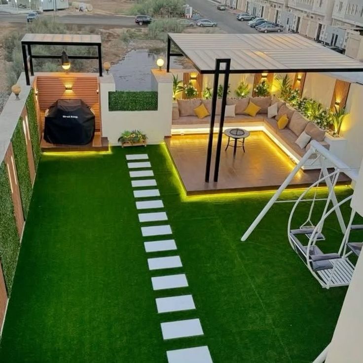 برجولة حديدية حديثة في الرياض